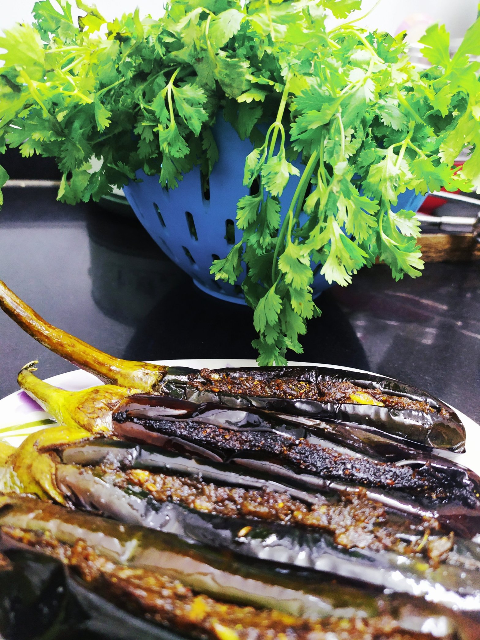 Roasted Aubergine (Eggplant) - Sandhya's Kitchen